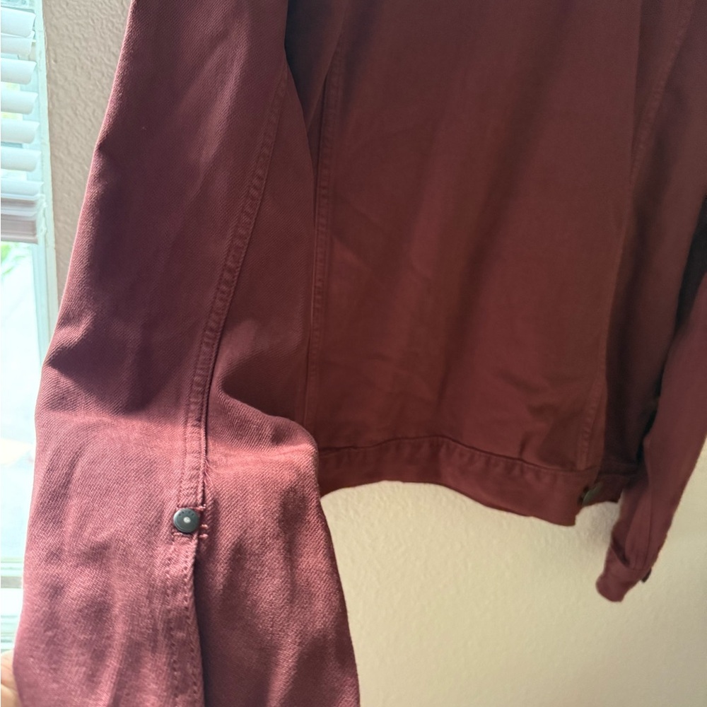 PAIGE Men's Maroon Denim Jacket - Picture 8 of 9